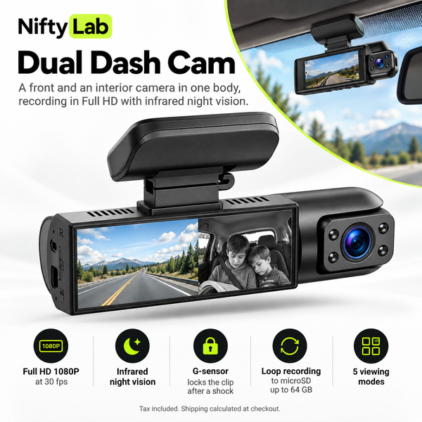 Dual Lens Car Dash Cam